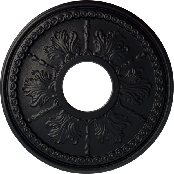 Ekena Millwork Tirana Ceiling Medallion (Fits Canopies up to 4 3/4"), 13 7/8"OD x 3 3/4"ID x 1 1/4"P, Steel Gray CM13TISGS - main